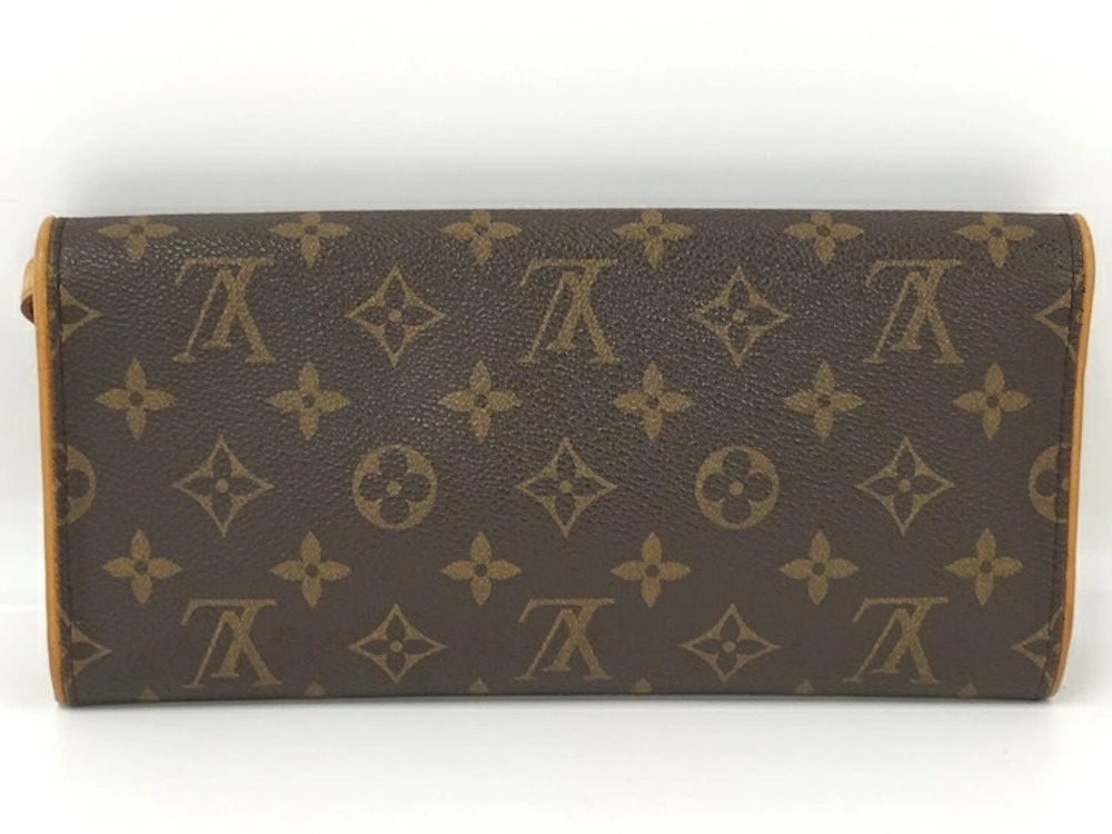 Louis Vuitton Pochette Monogram Bag Shoulder Twin Brown